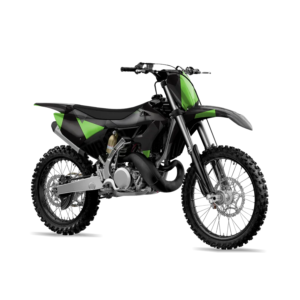 Shattered Metro Green Dirt Bike Wraps