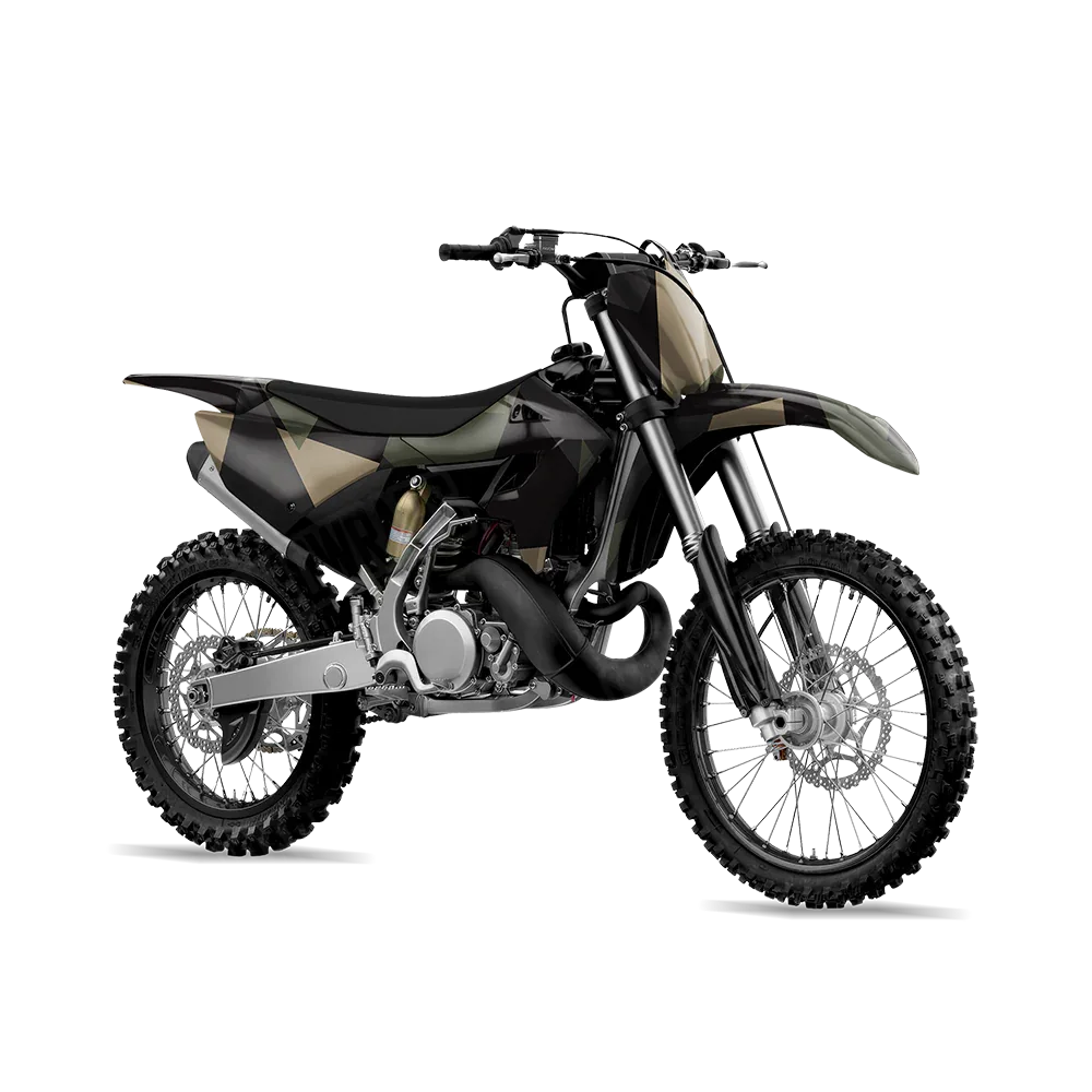 Shattered Militant Charcoal Dirt Bike Wraps