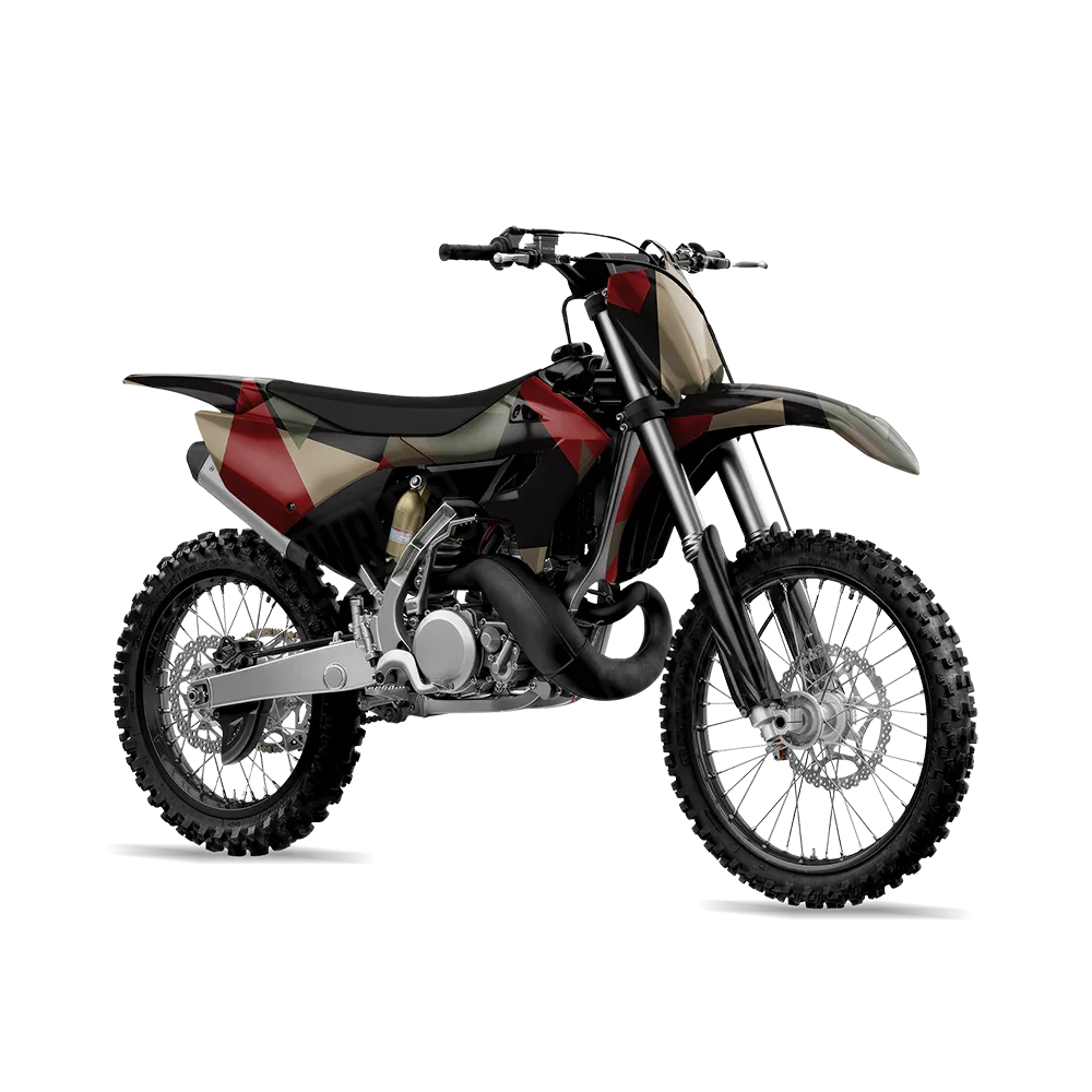 Shattered Militant Red Dirt Bike Wraps