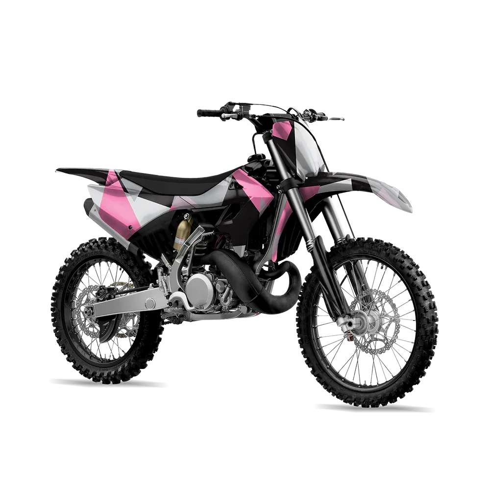 Shattered Pink Tiger Dirt Bike Wraps