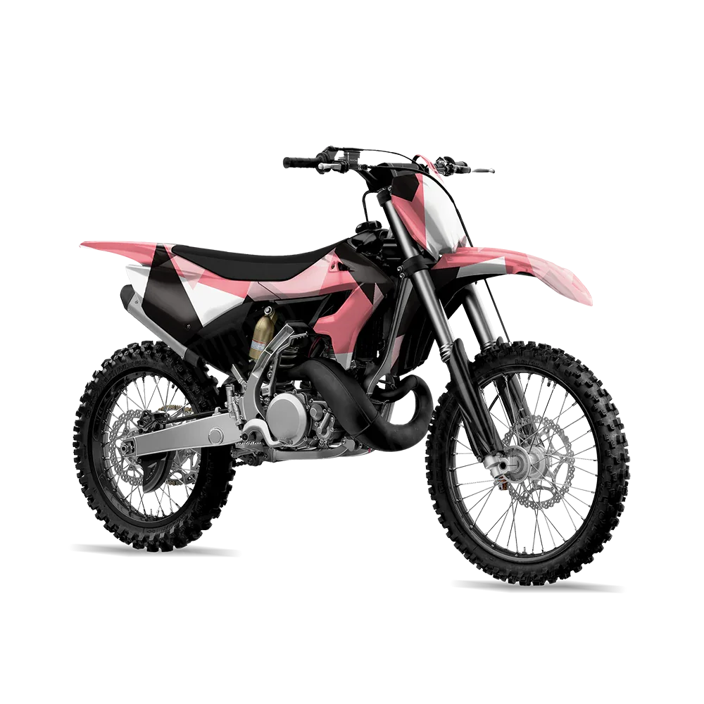 Shattered Pink Dirt Bike Wraps