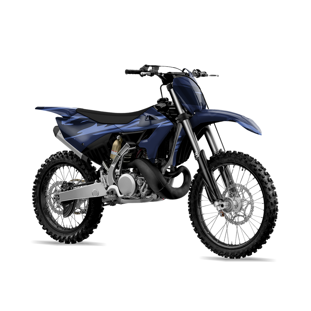 Shredded Blue Midnight Dirt Bike Wraps