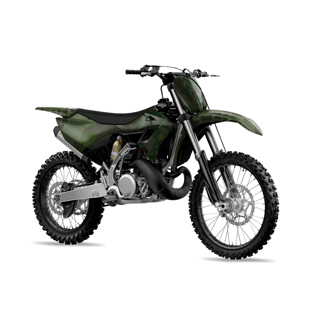 Tire Splatter Army Dark Green Dirt Bike Wraps