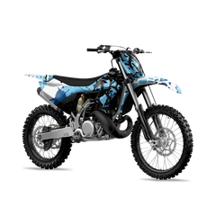 Tire Splatter Baby Blue Dirt Bike Wraps