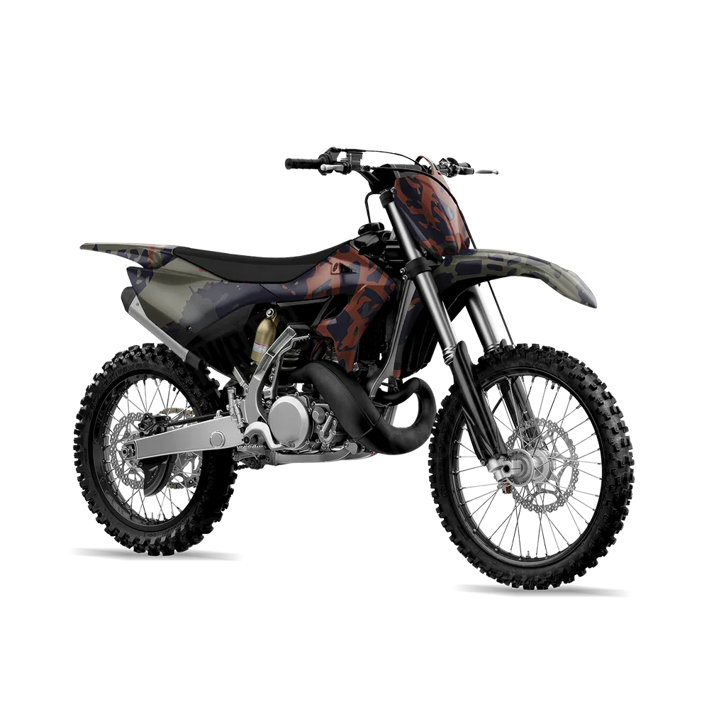 Tire Splatter Blue Copper Dirt Bike Wraps