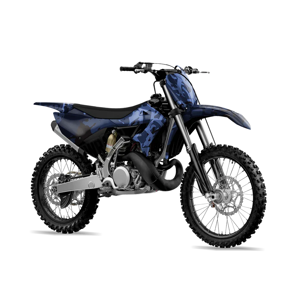 Tire Splatter Blue Midnight Dirt Bike Wraps