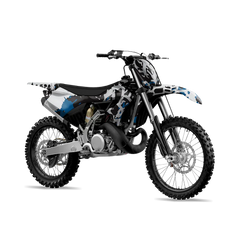 Tire Splatter Blue Tiger Dirt Bike Wraps