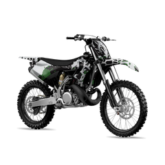 Tire Splatter Green Tiger Dirt Bike Wraps