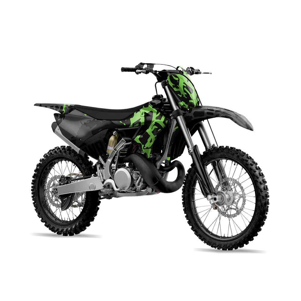 Tire Splatter Metro Green Dirt Bike Wraps