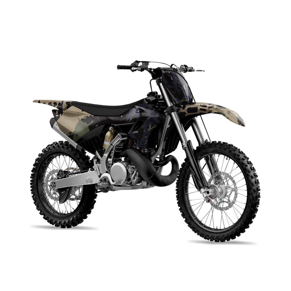 Tire Splatter Militant Blue Dirt Bike Wraps