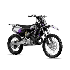 Tire Splatter Purple Tiger Dirt Bike Wraps