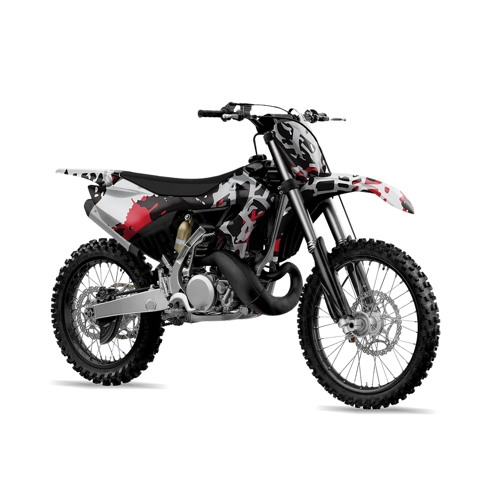 Tire Splatter Red Tiger Dirt Bike Wraps