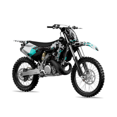 Tire Splatter Tiffany Blue Tiger Dirt Bike Wraps