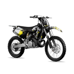 Tire Splatter Yellow Tiger Dirt Bike Wraps