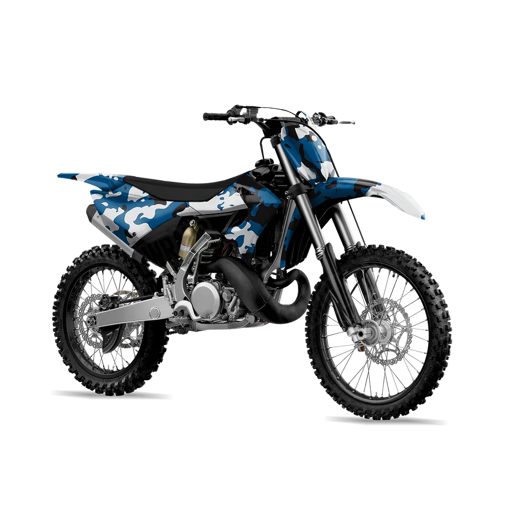 Treetop Blue Tiger Dirt Bike Wraps