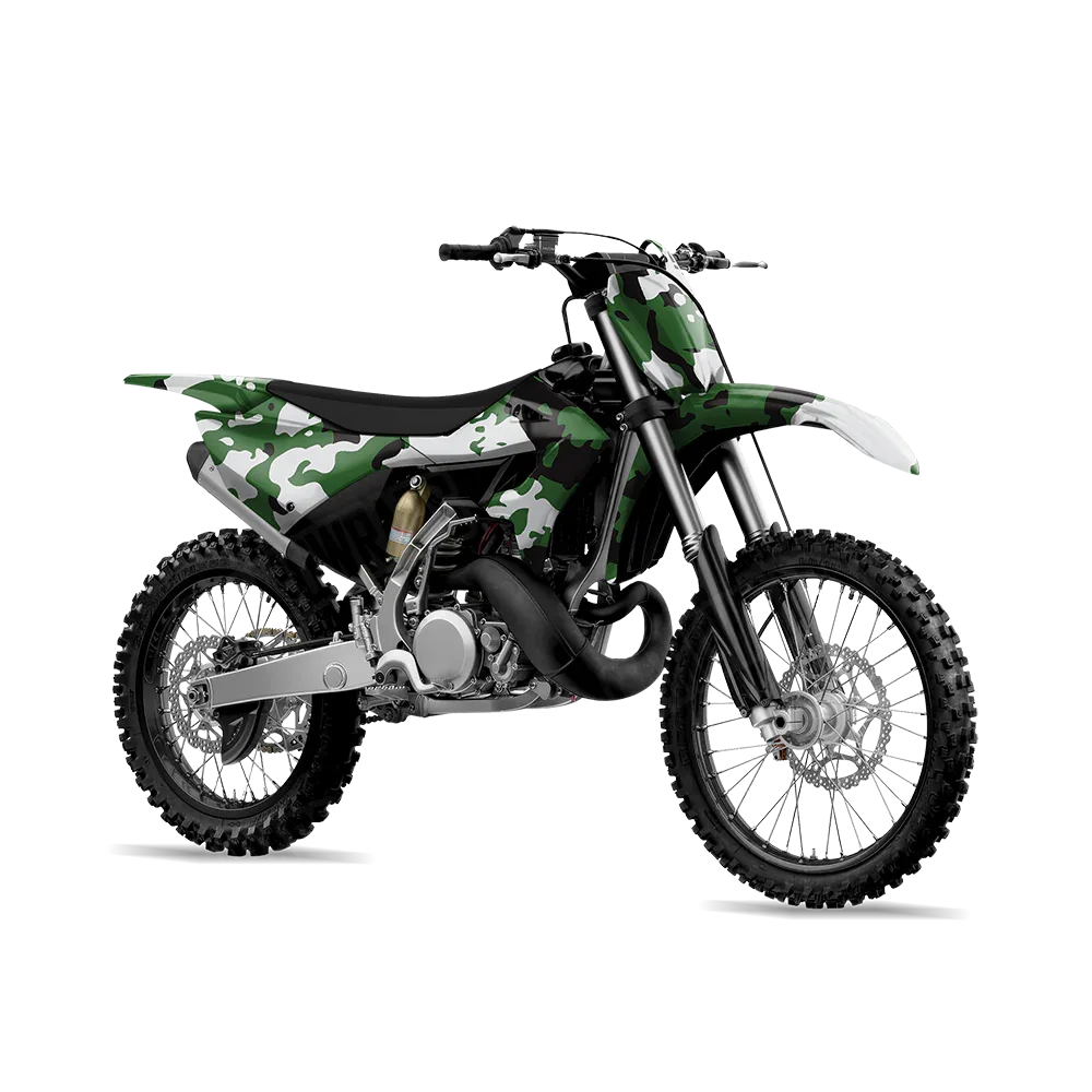 Treetop Green Tiger Dirt Bike Wraps