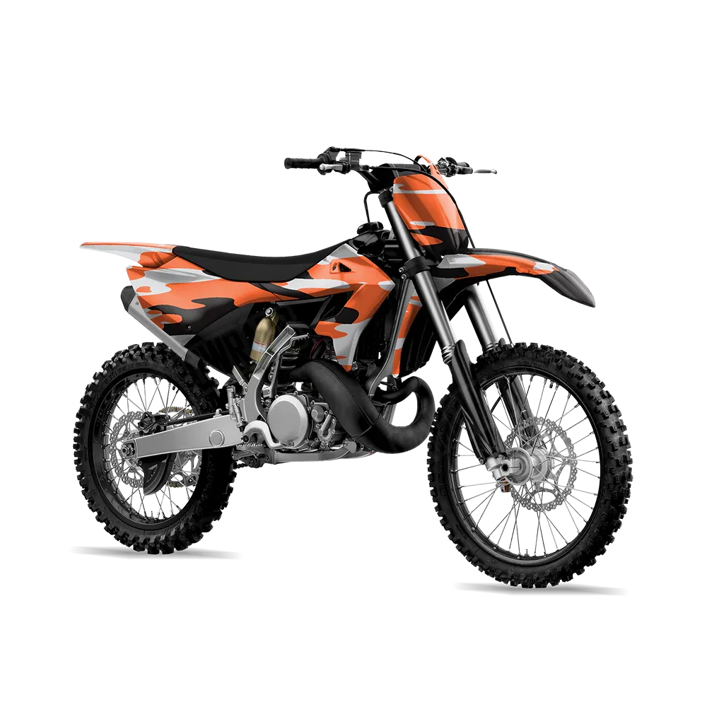 Treetop Orange Tiger Dirt Bike Wraps