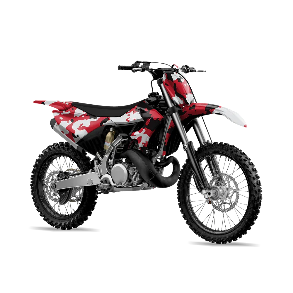 Treetop Red Tiger Dirt Bike Wraps