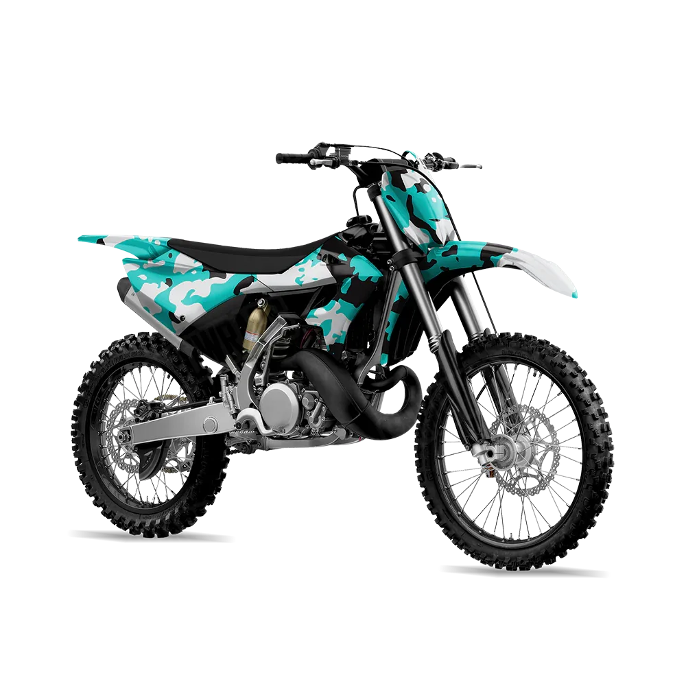 Treetop Tiffany Blue Tiger Dirt Bike Wraps