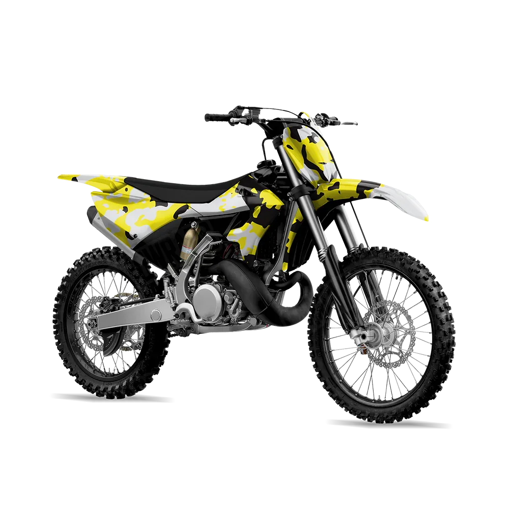 Treetop Yellow Tiger Dirt Bike Wraps