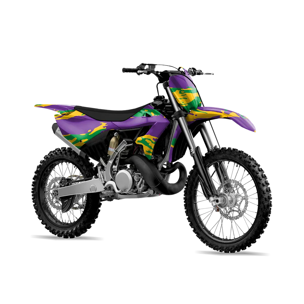 Vietnam Tiger Stripe Mardi Gras Dirt Bike Wraps