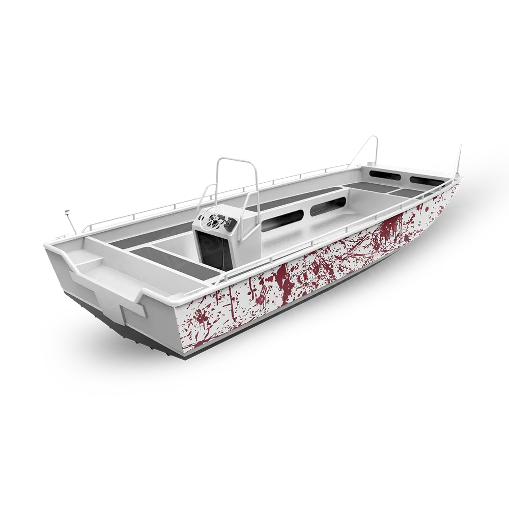 Bloodbath White Fishing Boat Wraps