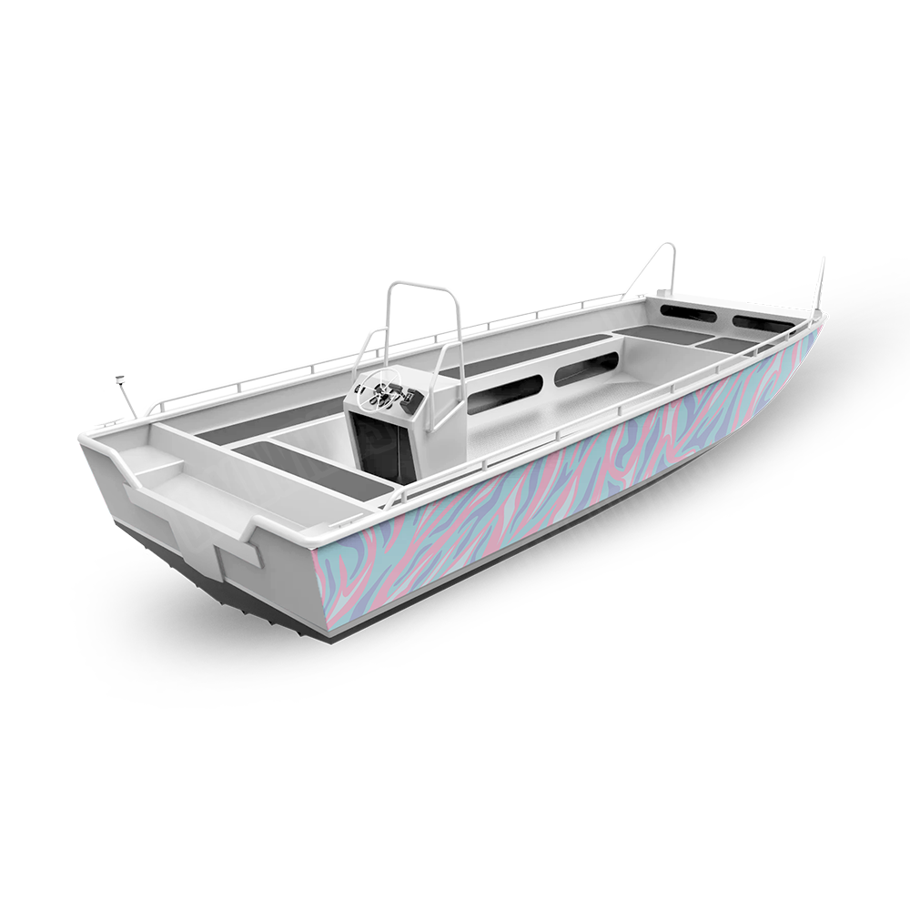 Fun Stripe Cotton Candy Fishing Boat Wraps