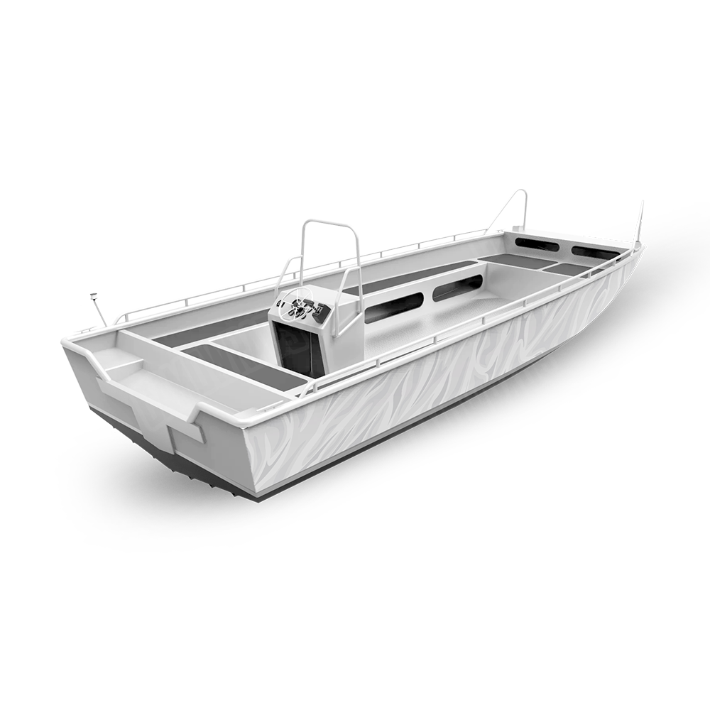 Fun Stripe Elite White Fishing Boat Wraps