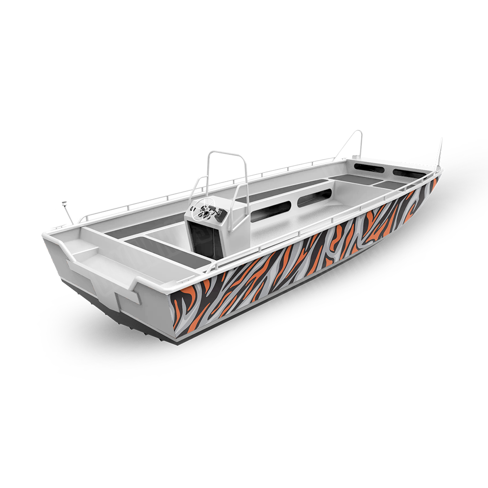 Fun Stripe Orange Tiger Fishing Boat Wraps