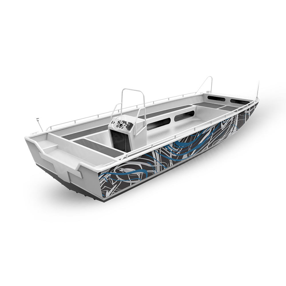 Liquid Smoke Blue Tiger Fishing Boat Wraps