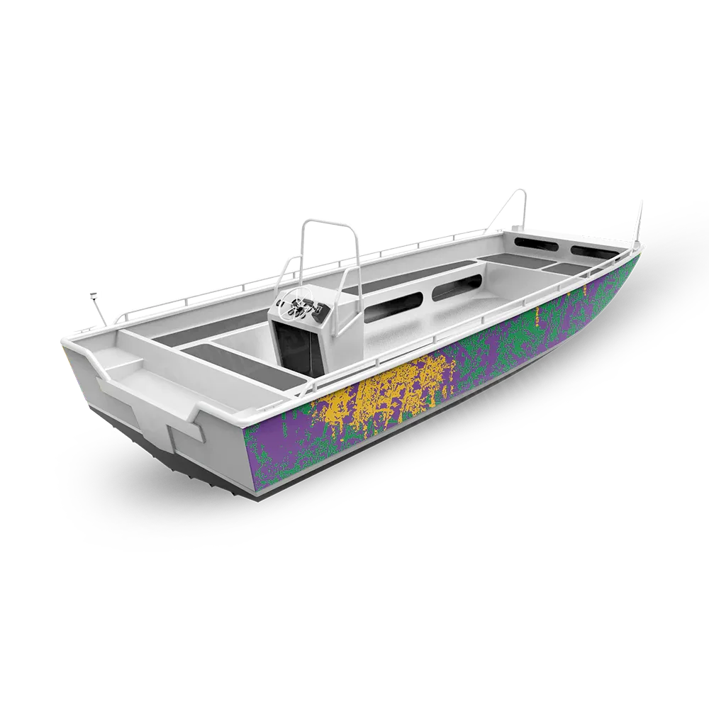 Pasted Mardi Gras Fishing Boat Wraps
