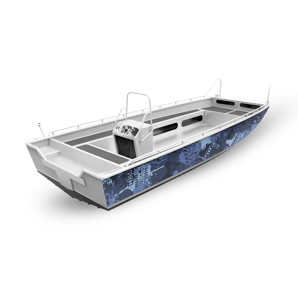 Tire Splatter Blue Urban Night Fishing Boat Wraps