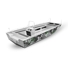 Tire Splatter Green Tiger Fishing Boat Wraps