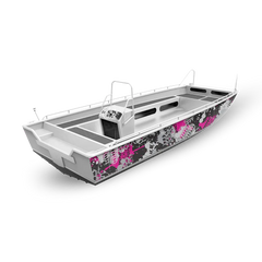 Tire Splatter Magenta Tiger Fishing Boat Wraps