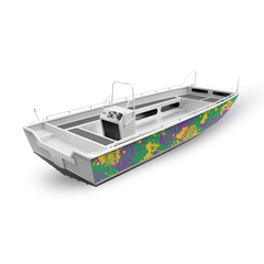 Tire Splatter Mardi Gras Fishing Boat Wraps