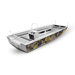 Tire Splatter Militant Yellow Fishing Boat Wraps