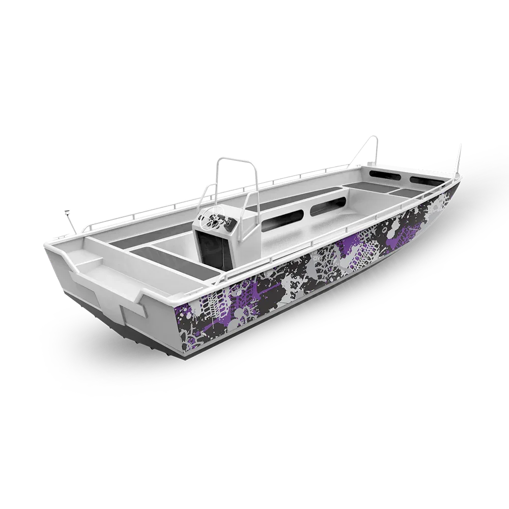Tire Splatter Purple Tiger Fishing Boat Wraps