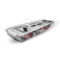 Tire Splatter Red Tiger Fishing Boat Wraps