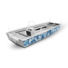 Treetop Baby Blue Fishing Boat Wraps