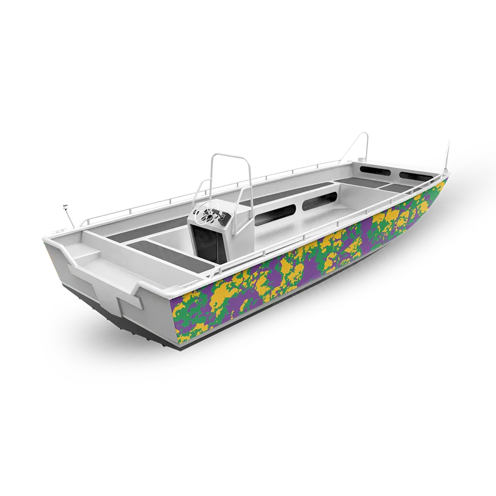 Treetop Mardi Gras Fishing Boat Wraps