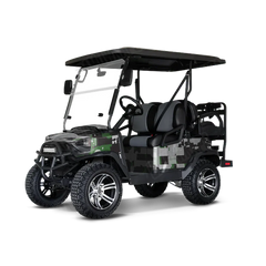 Broken Plaid Green Tiger Golf Cart Wraps