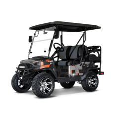Broken Plaid Orange Tiger Golf Cart Wraps
