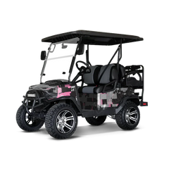 Broken Plaid Pink Tiger Golf Cart Wraps
