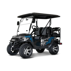 Compound Blue Tiger Golf Cart Wraps