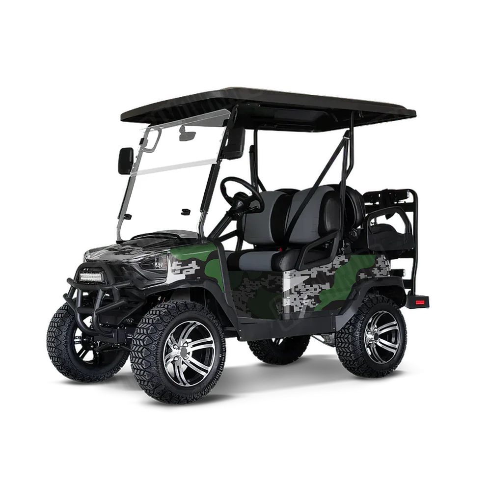 Compound Green Tiger Golf Cart Wraps