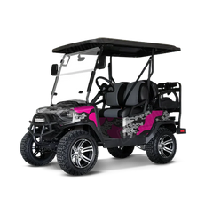 Compound Magenta Tiger Golf Cart Wraps