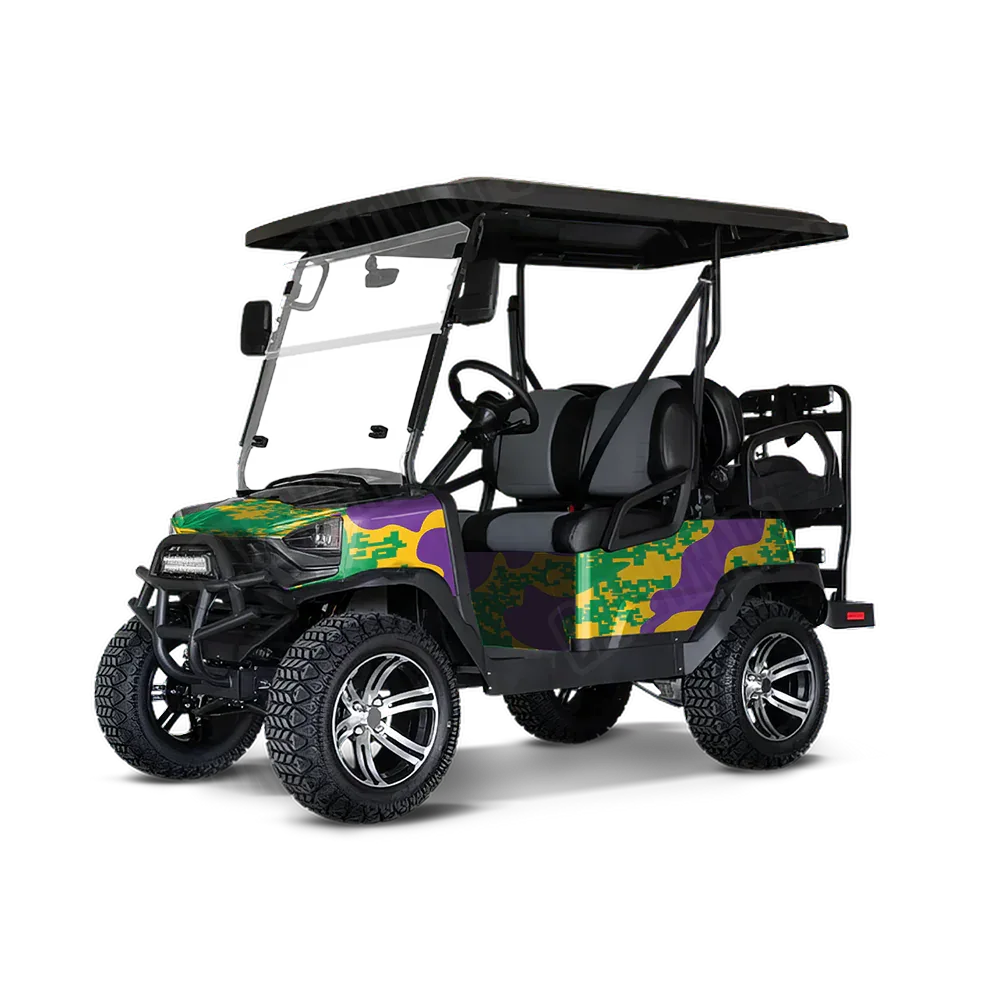 Compound Mardi Gras Golf Cart Wraps