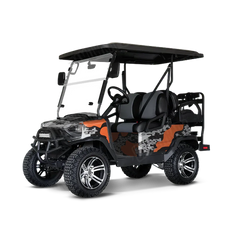 Compound Orange Tiger Golf Cart Wraps