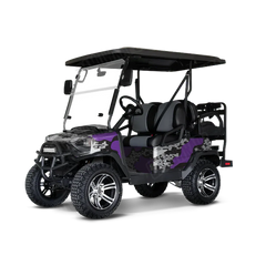 Compound Purple Tiger Golf Cart Wraps
