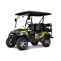 Compound Yellow Tiger Golf Cart Wraps
